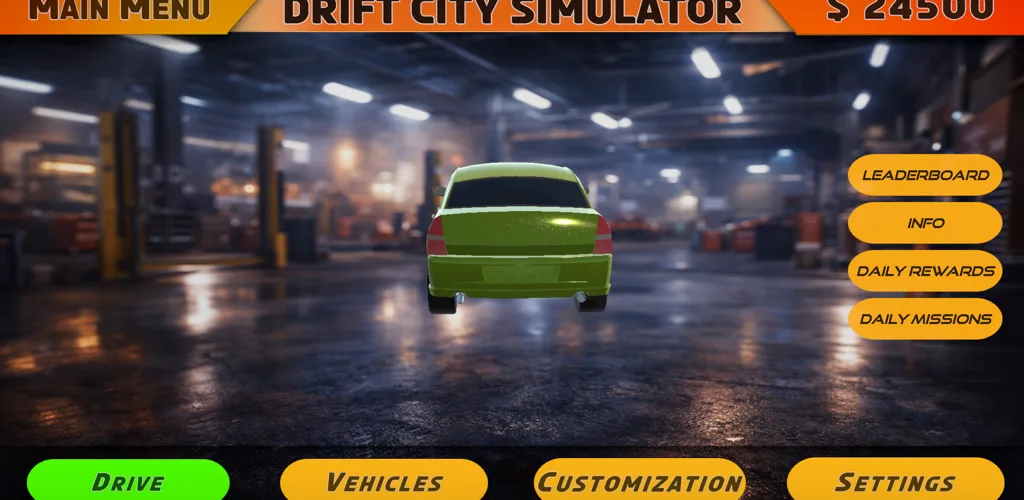 Drift City Simulator garage
